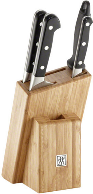헹켈 즈윌링 프로 주방 칼 5종 세트 HK38448-002, 1세트, 과도 + 아시아형식도 + 중화용식도 + 봉칼갈이 + 나무블럭