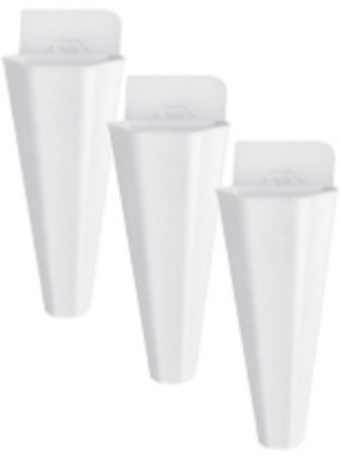 마크하스 인테리어 벽걸이 수경 화분 육각형 3p, 화이트