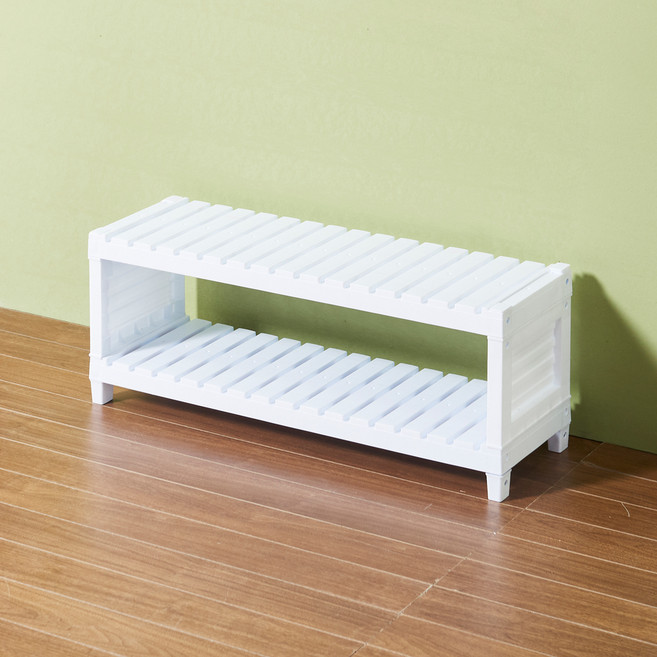 코디 진열 강력선반 소, 화이트, 2단