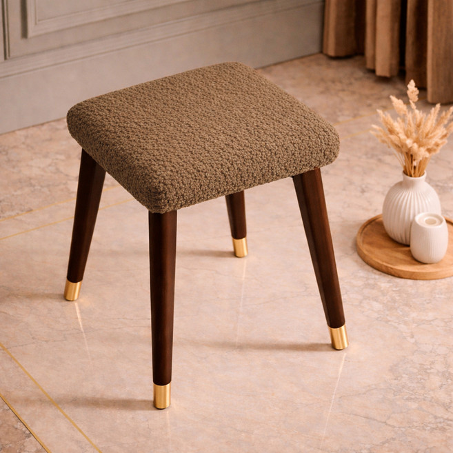 러빙랩 노베르 사각 밴딩 의자 커버, 브라운, 1개