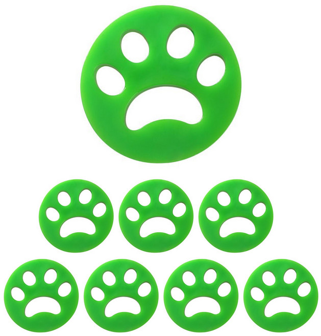 아티홈 빨수있는 의류 먼지 제거 실리콘, 라운드그린, 8개