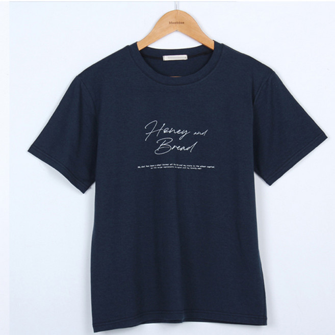 빼빼 여성용 허니브레드 레터링 반팔 티셔츠