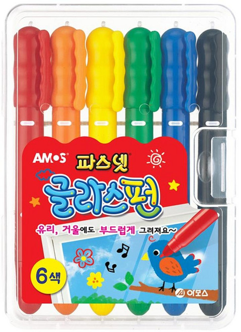 AMOS 阿摩司 帕斯奈特 玻璃彩繪筆, 6色, 1盒