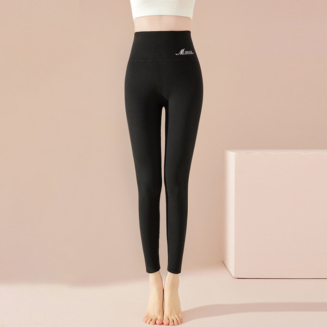 씨오브비 여성용 하이웨스트 컬러 도톰 기모 레깅스