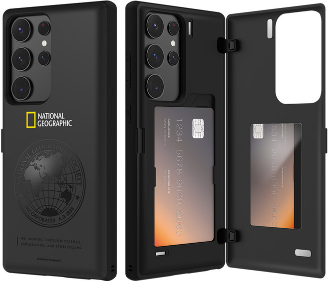 스킨플레이어 내셔널지오그래픽 글로벌 씰 마그네틱 카드도어 범퍼 휴대폰 케이스