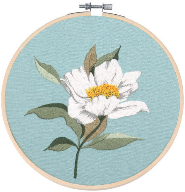 위즈앤위즈 누구나 DIY 프랑스자수 패키지 16cm, 1개, 봄개화 01