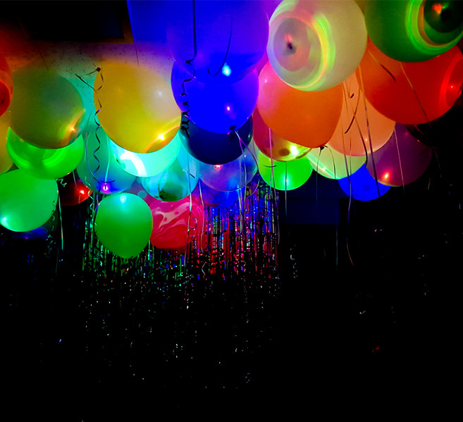 LED 일반 파티풍선, 혼합색상, 1세트