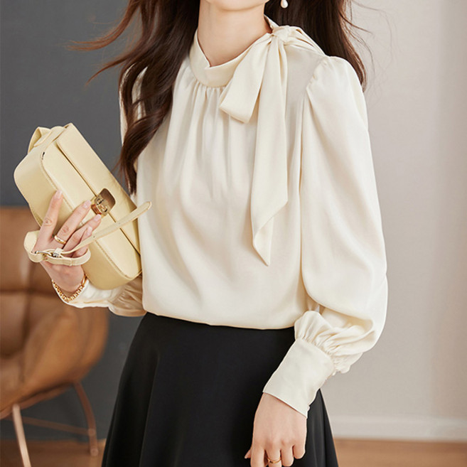 LUNA GIRL Notins 蝴蝶結女襯衫 L24SPBL120820