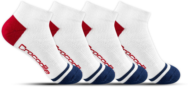 크로커다일 여성용 스포츠 쿠션 캘리 스니커즈 양말 CD211 4족, WHRD, 1세트