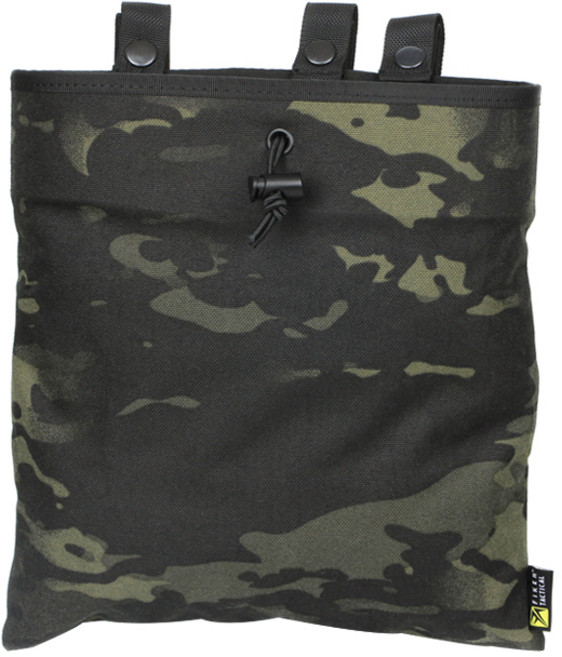 파이커택티컬 V2 폴더블 덤프 등산 파우치 멀티카모 블랙