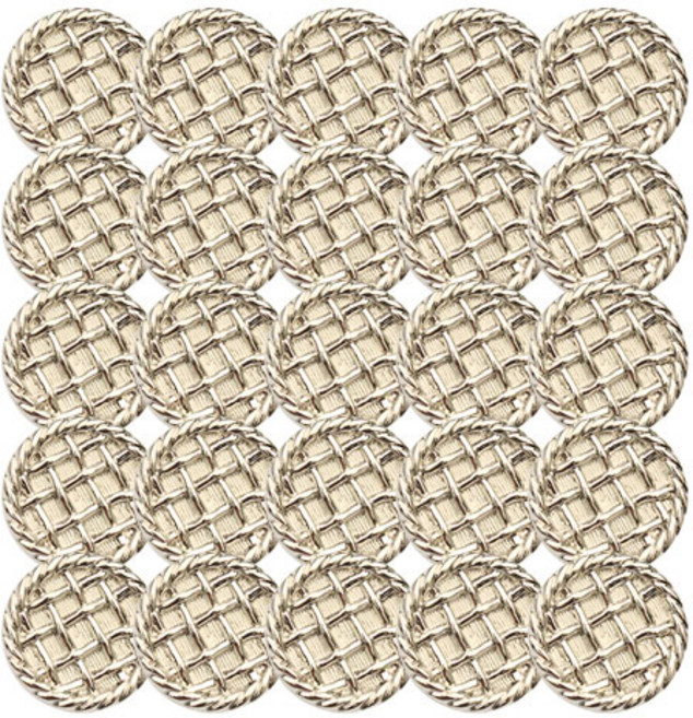 동대문단추왕 의류부자재 고급 코트 정장 가디건 도금 단추 대나무 꽈배기2 21mm, 니켈, 25개