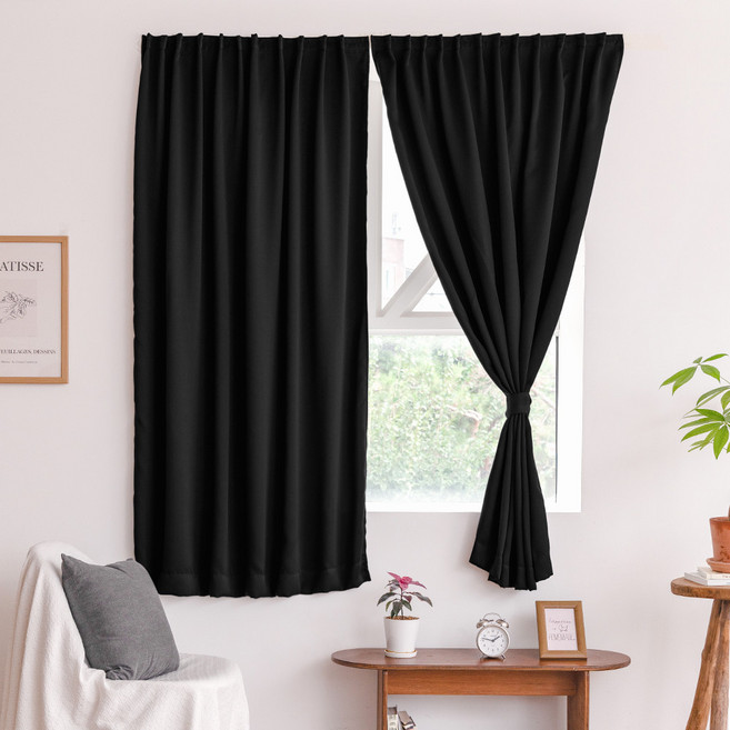 더자리 붙이는 암막 커튼 2p + 커튼끈 2p 세트