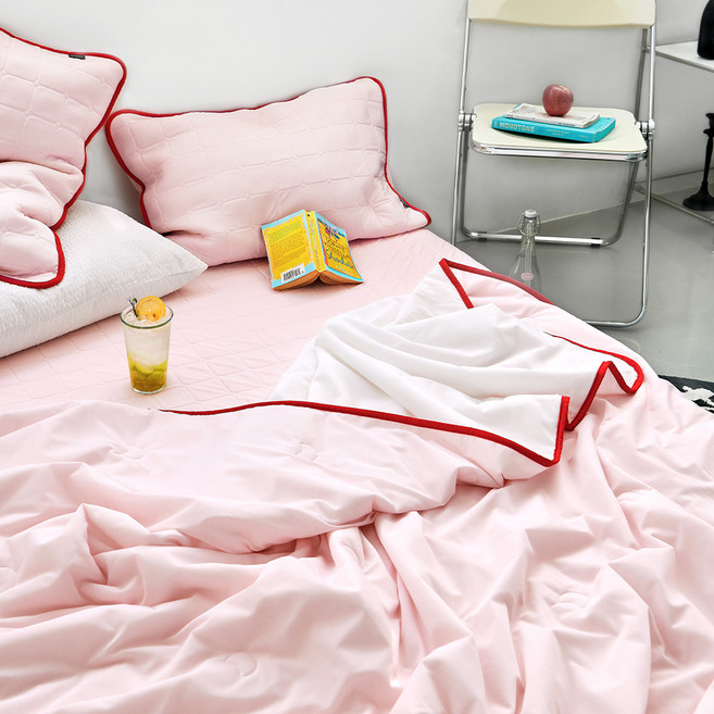 쁘리엘르 써머쿨링 냉감 여름 차렵 이불베개 세트