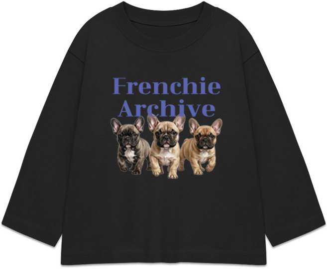 LITTLE RABBIT 親子款法國鬥牛犬長袖T恤