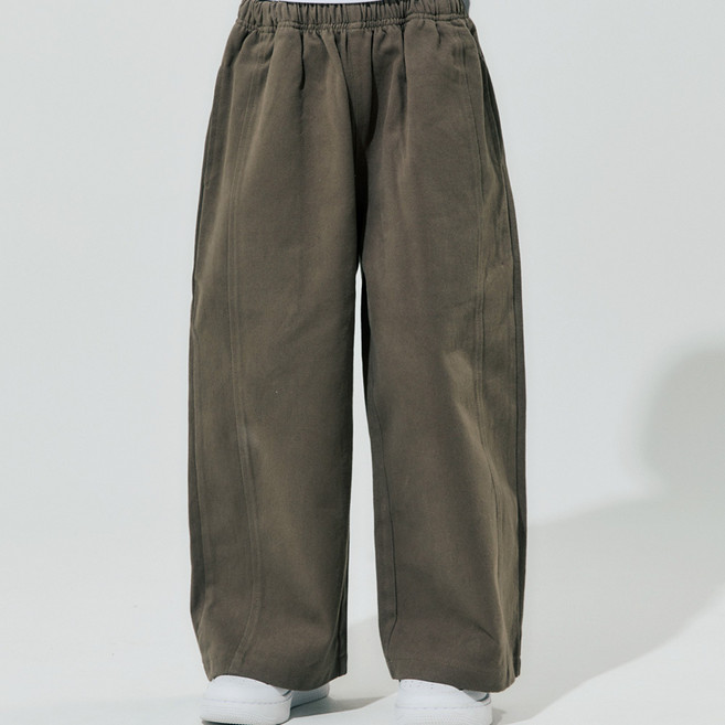 바브키즈 절개 면 팬츠