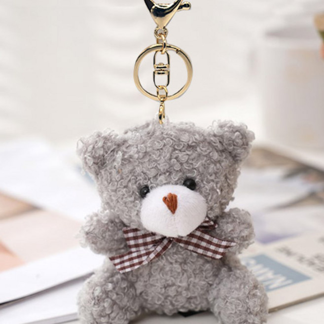 버블리데이 귀여운 뽀글이 곰인형 키링 가방 참장식