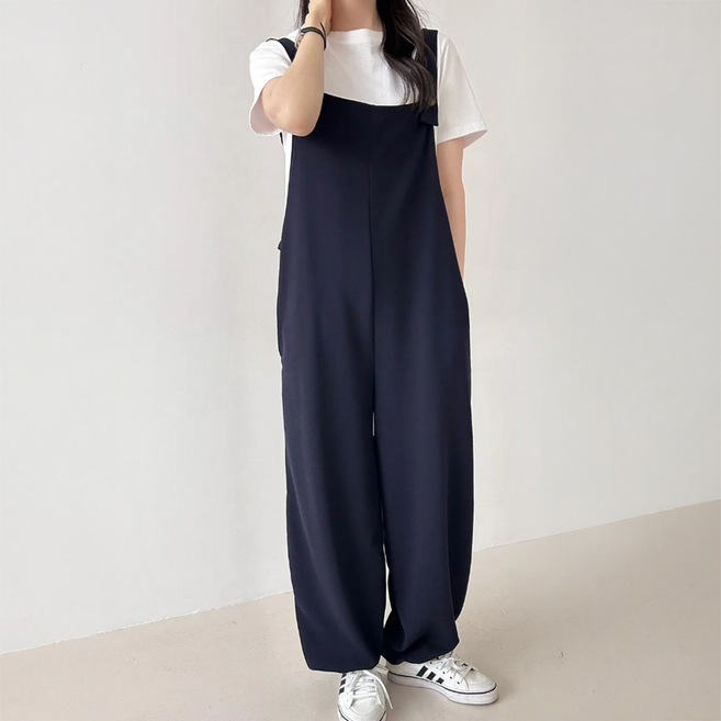 라라온 국내제작 단추 오버롤 포켓 멜빵 조거 점프슈트 26TSP3723