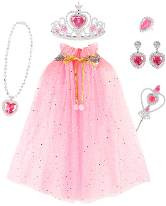 마켓감성 공주놀이 파티소품 세트, 핑크, 1개