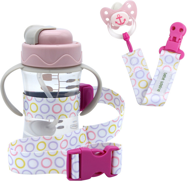 베베아델린 유아용 노리개 젖꼭지 걸이 젖병 홀더, 서클 퍼플, 1개