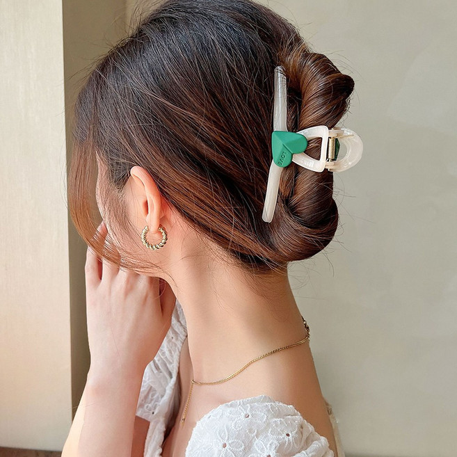 걸핀스 프렛 하트 꼬임 올림머리 집게핀 1151