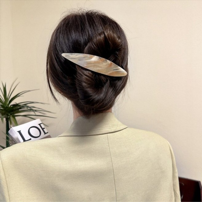 비비뮤아 워터 웨이브 아크릴 빅사이즈 헤어 집게핀 HR1696