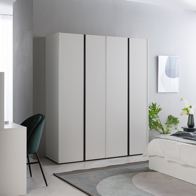 리바트 토피 1600 옷장 선반형 일반도어 행거형B + 사절행거형 세트 방문설치, 화이트