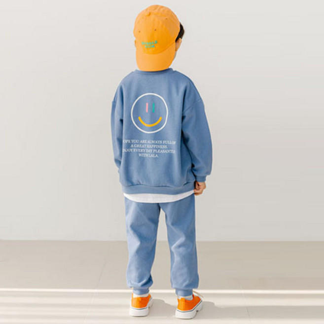 바브키즈 아동용 스마일레터링 상하복 세트