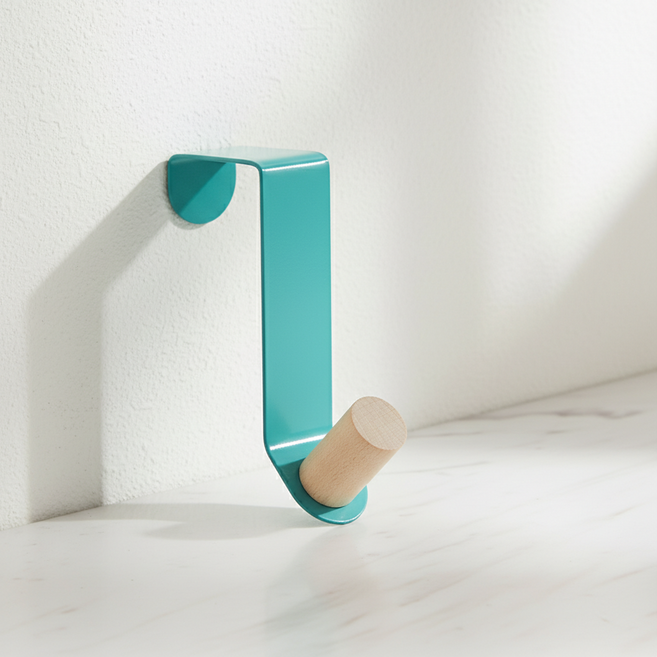 마켓피아 행거 다용도 옷 모자 도어훅, 블루, 1개