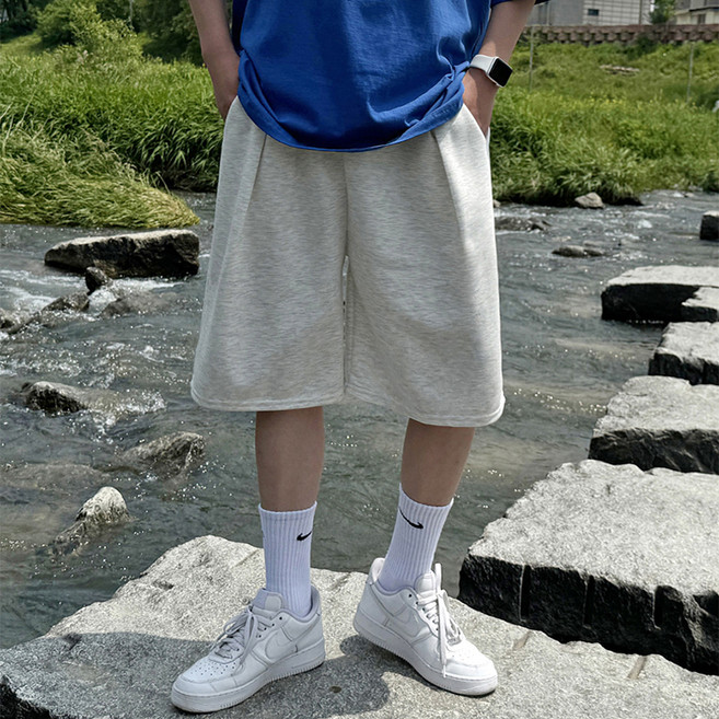 머시따 데일리 트레이닝 버뮤다 핀턱 반바지