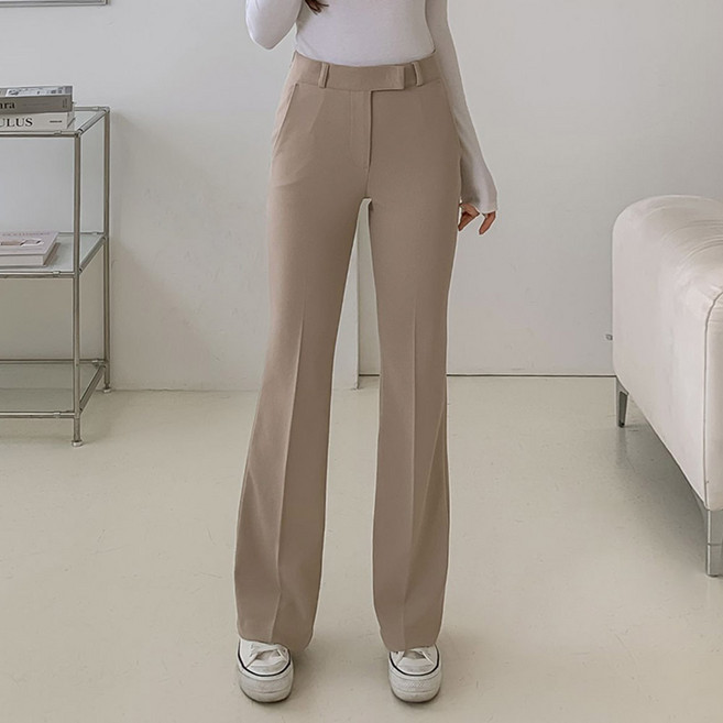 제이에이치스타일 여성용 롱/숏 기장 부츠컷 스판 히든 뒷밴딩 하이웨스트 슬랙스 SJROK657