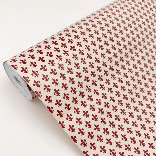 월드디자인 인테리어 데코 포인트 시트지 55-778, 릴리 레드