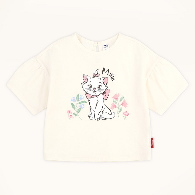 mollimelli 迪士尼瑪麗貓五分袖短版T恤