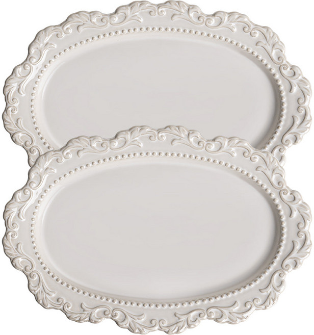 엔틱 바로크 타원접시 31cm, 2개