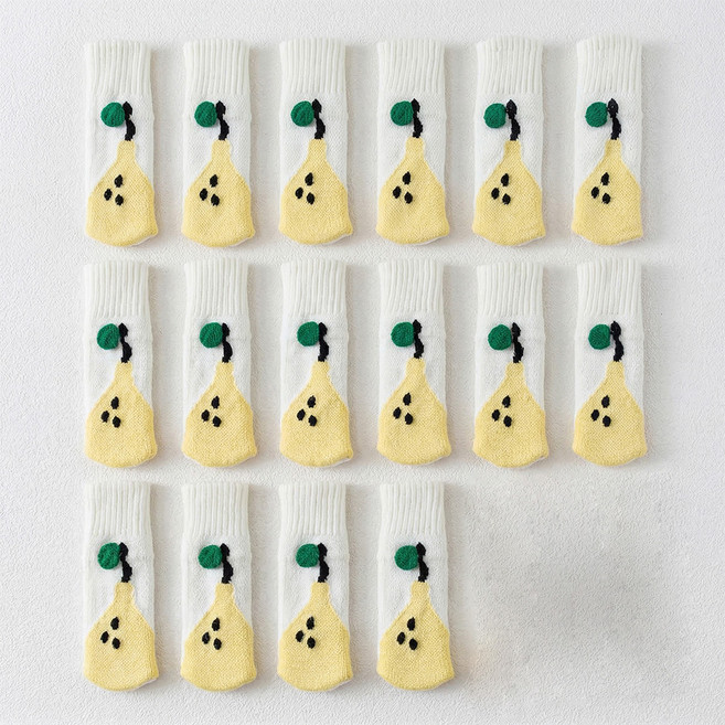 알럽홈 후르츠 니트 의자 다리 커버 L261-0186, 옐로우, 16개