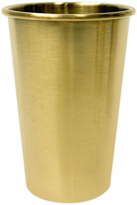 월드크린 스텐 304 심플 양치컵 405ml, 골드, 1개