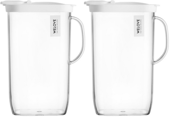 직사각 물병 2p, 화이트, 1.5L, 2개