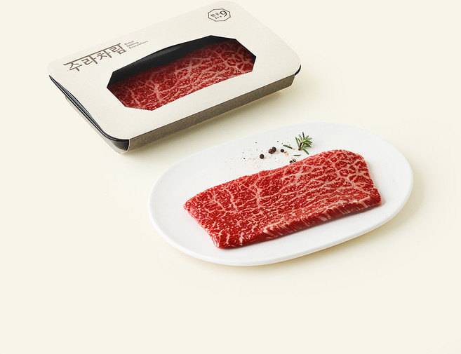 수라차림 한우 1++ No.9 마블링 스테이크, 150g, 1개