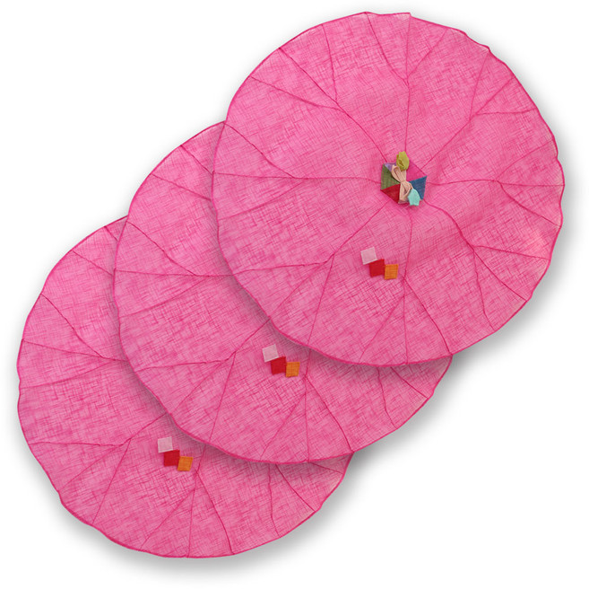 해피툴 모시조각 밥상보 핫핑크, 3개