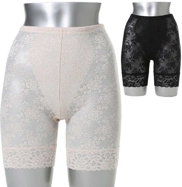 캐리루시 망사레이스 파워보정 사각 5부 거들 2p