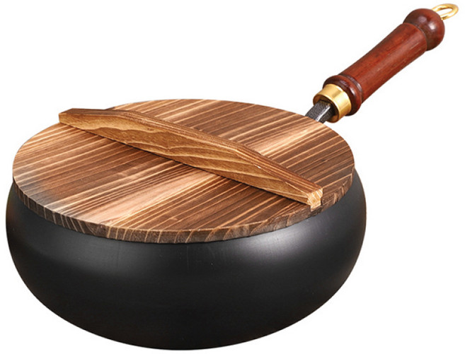 KOLKO 純手工鍛大肚鍋 附木蓋 A0252-3, 1個, 24cm