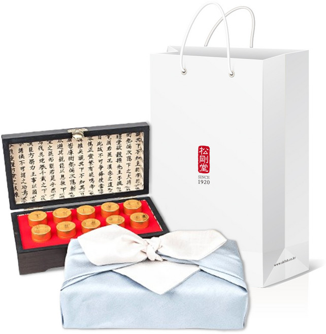 송강당 대명공진보 홍삼환 선물세트 + 쇼핑백, 450g, 1세트