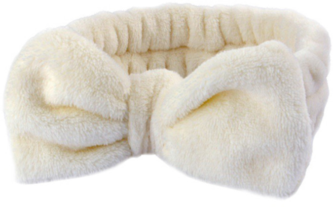 포에버빈 리본 세안밴드, 1개, 크림