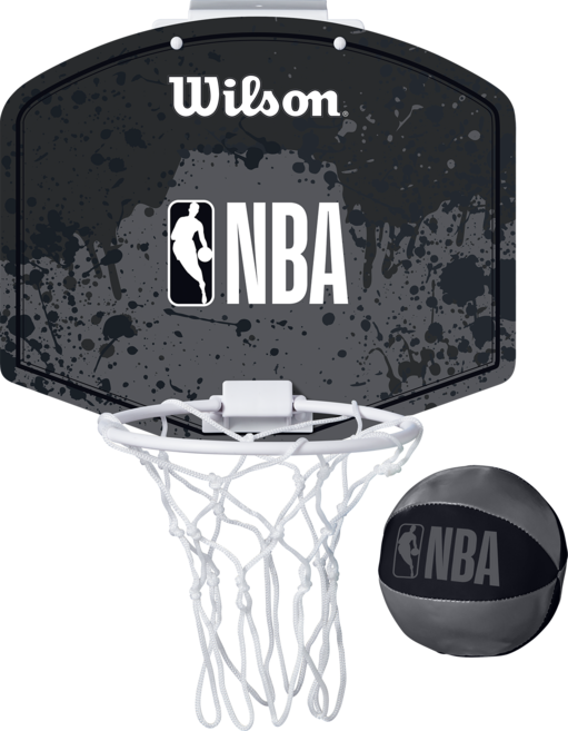 Wilson NBA迷你籃板 WTBA1302NBABL, 黑色 + 灰色, 1個