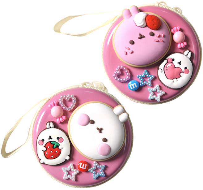 투영디자인 몰랑 마카롱 파우치 꾸미기, 랜덤발송, 2개