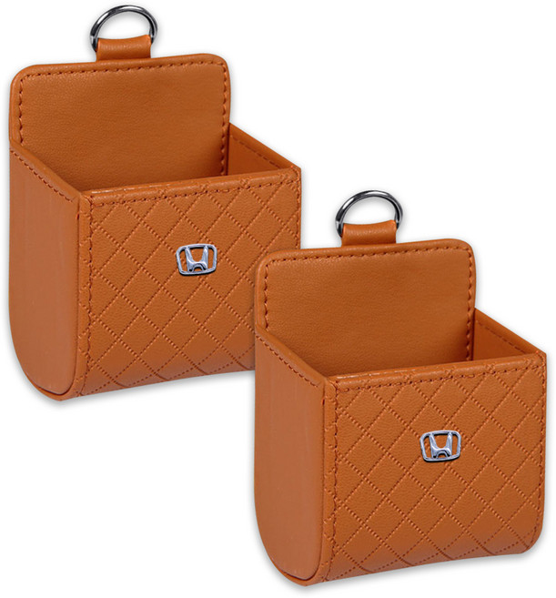 엠노블 차량용 송풍구 포켓 혼다, 2개, 브라운