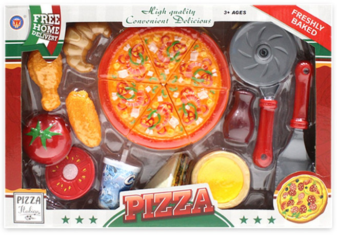 키드존 피자 가게 소꿉놀이 세트, 혼합색상, 1세트