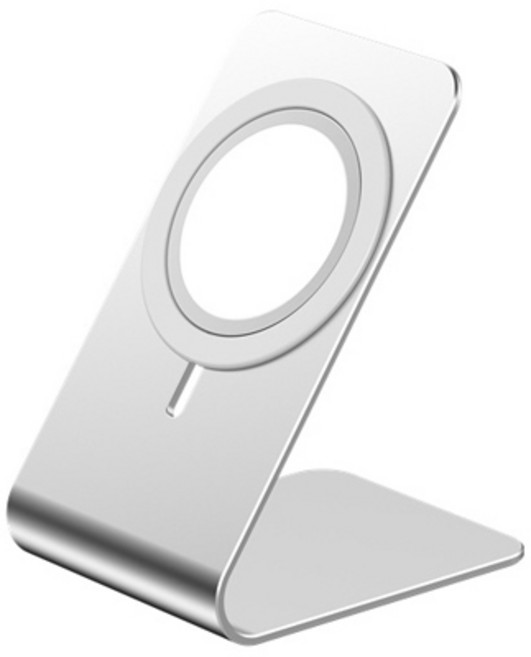 다퍼남 맥세이프 충전용 사각 일체형 휴대폰 거치대, 실버, 1개