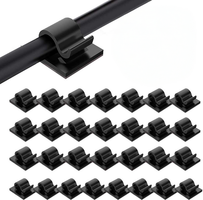쥬롬 선 정리 고정 클립, 30개, 블랙