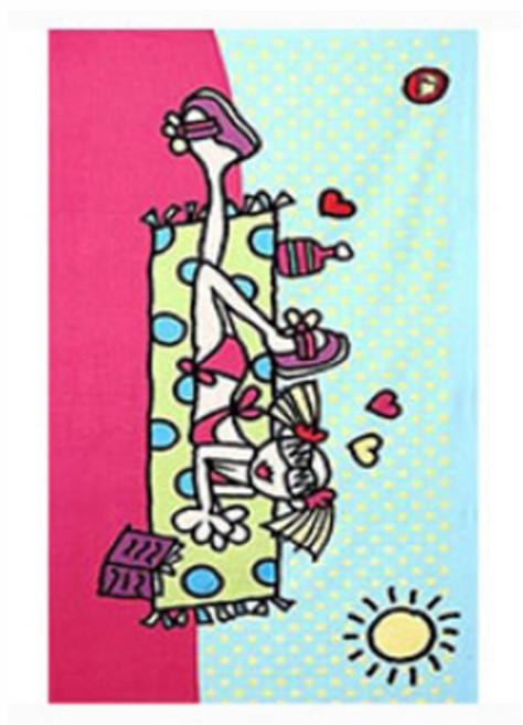 라이프핏 패션 극세사 비치타월, 태닝걸, 1개