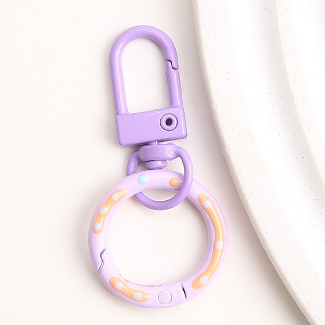 마켓피아 링 가방 연결 부자재 열쇠고리, 퍼플, 20개